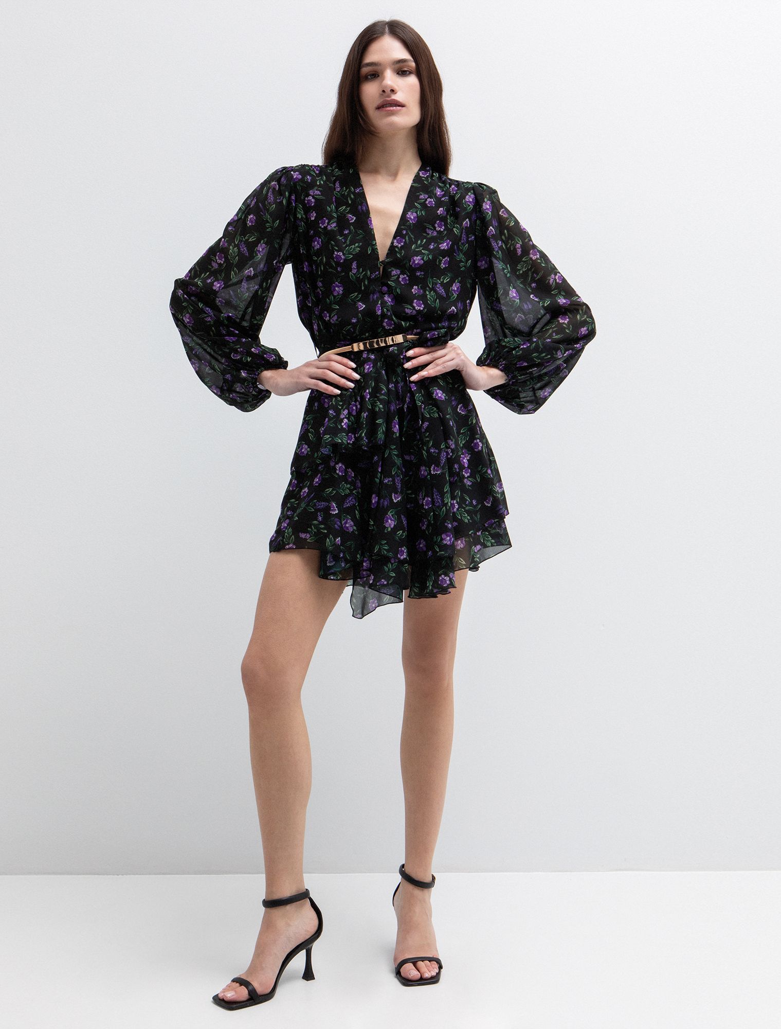 Ruffle φόρεμα φλοράλ