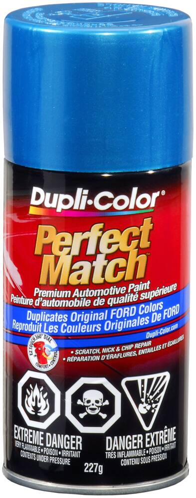 Dupli-Color Perfect Match Premium Acrylic Lacquer Automotive Aerosol Spray Paint, Medium Blue Metallic (3P), 227-g