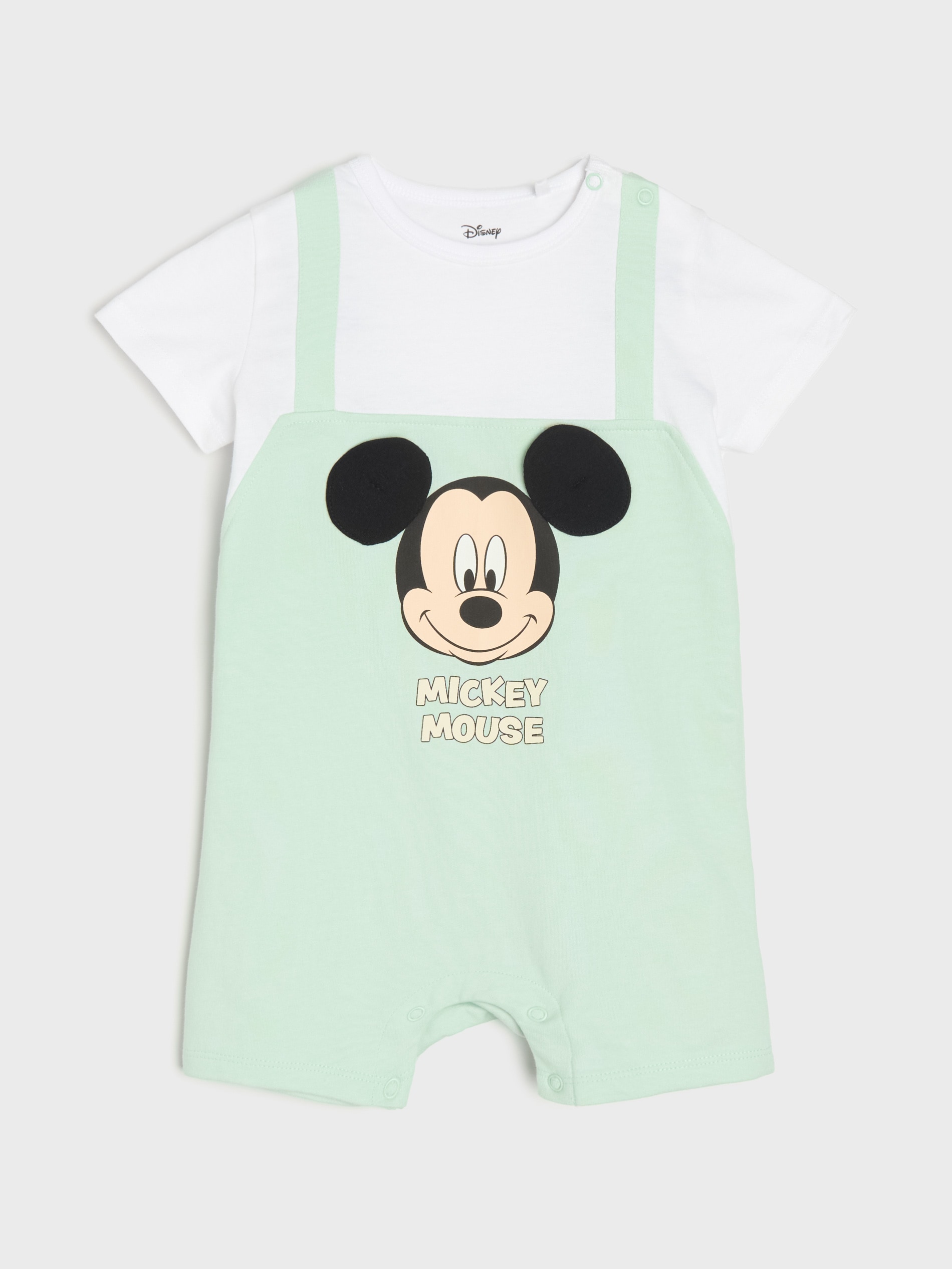 Bawełniany rampers z nadrukiem Mickey Mouse