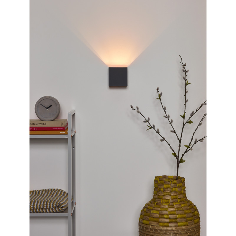 Applique LED Xio carrée grise G9 4 W LUCIDE