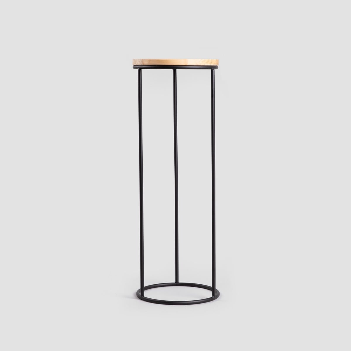 Kwietnik ROH metalowy czarny okrągły 23,5x66,5 cm