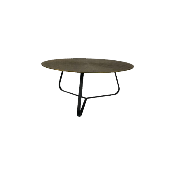 StarFurn Salontafel Kate - Rond Goud Metaal - 80x80x35cm