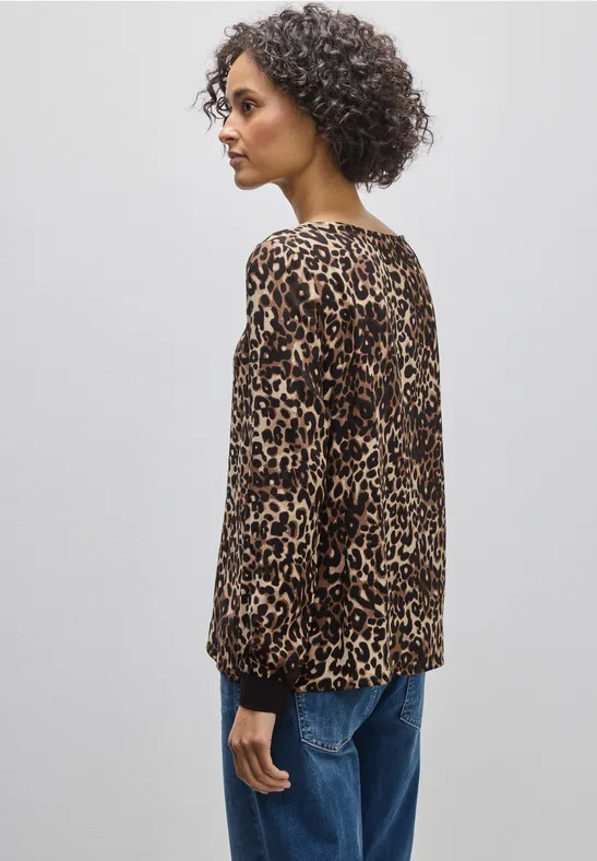 Bluse mit Leo-Muster