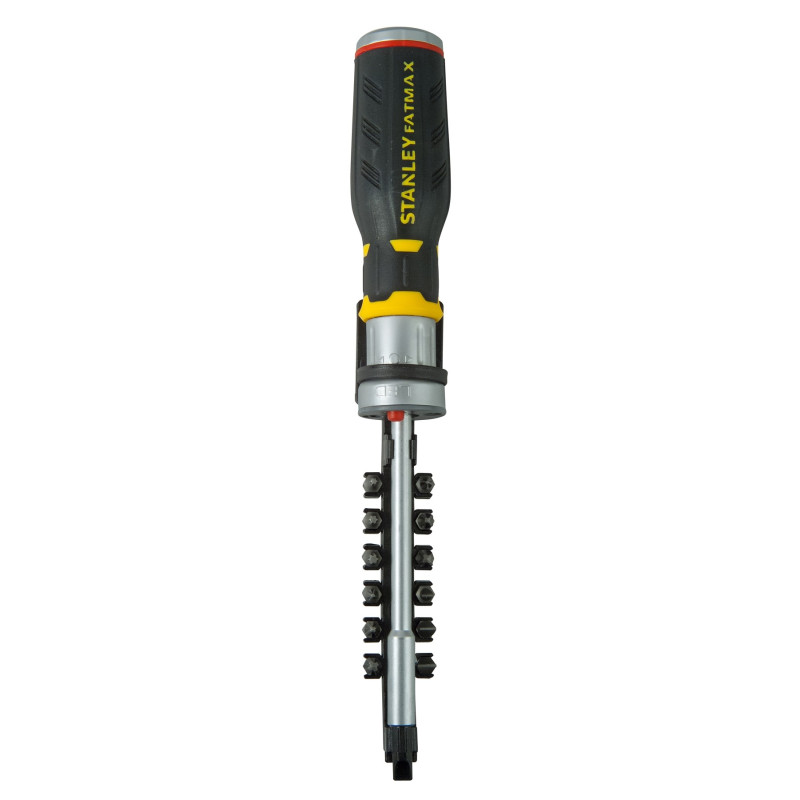 Tournevis à cliquet LED avec 12 embouts STANLEY FATMAX