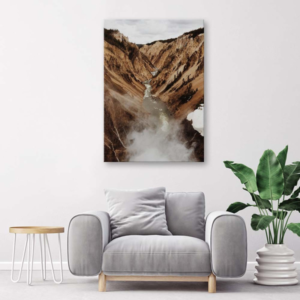 Feeby Obraz na płótnie Rzeka w górach przyroda pejzaż 40x60