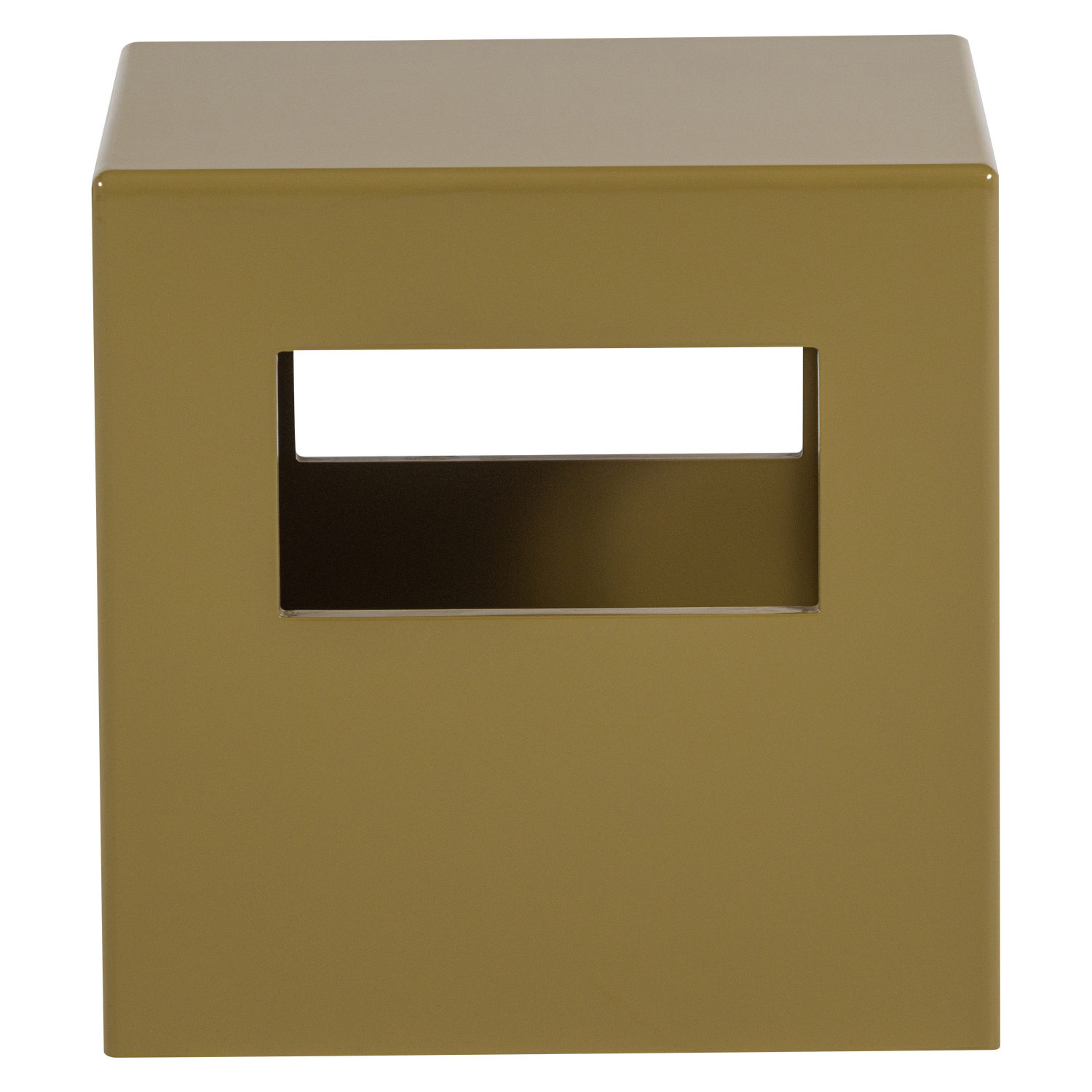 vtwonen bijzettafel vierkant Modern - MDF/Hout - Hoogglans Honinggeel - 40x40x40