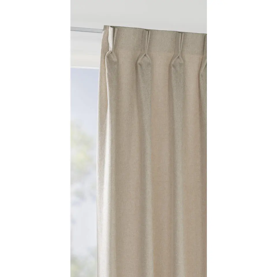 Gordijnstof Loom lichtdoorlatend - beige