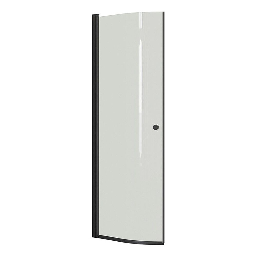 DUSJDØR SCANBAD FLEXI E80 HALVRUND KLARGLASS 80CM SVART
