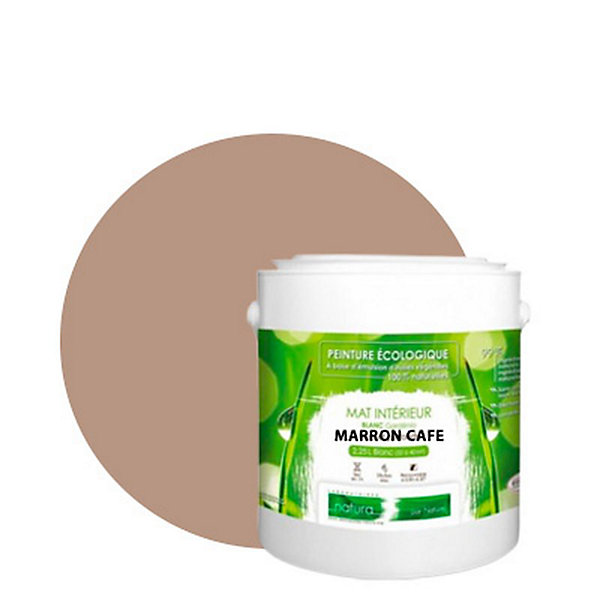 Marron Café Peinture interieur aspact mat Natura - 2.5L