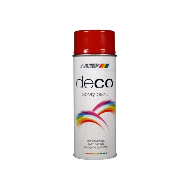 Peinture Deco Paint rouge feu brillante 0,4 L MOTIP