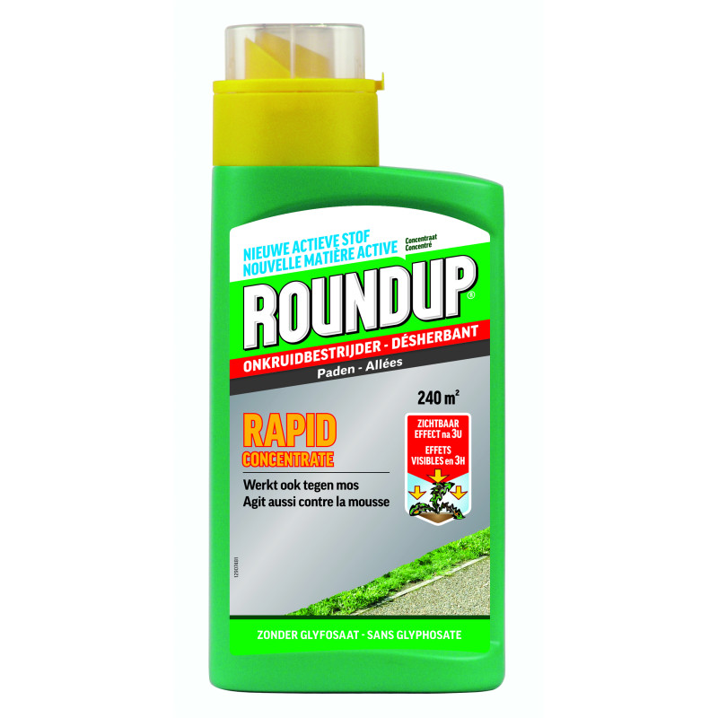 Désherbant et anti-mousse pour allées et terrasses Rapid Concentrate 0,54 L ROUNDUP