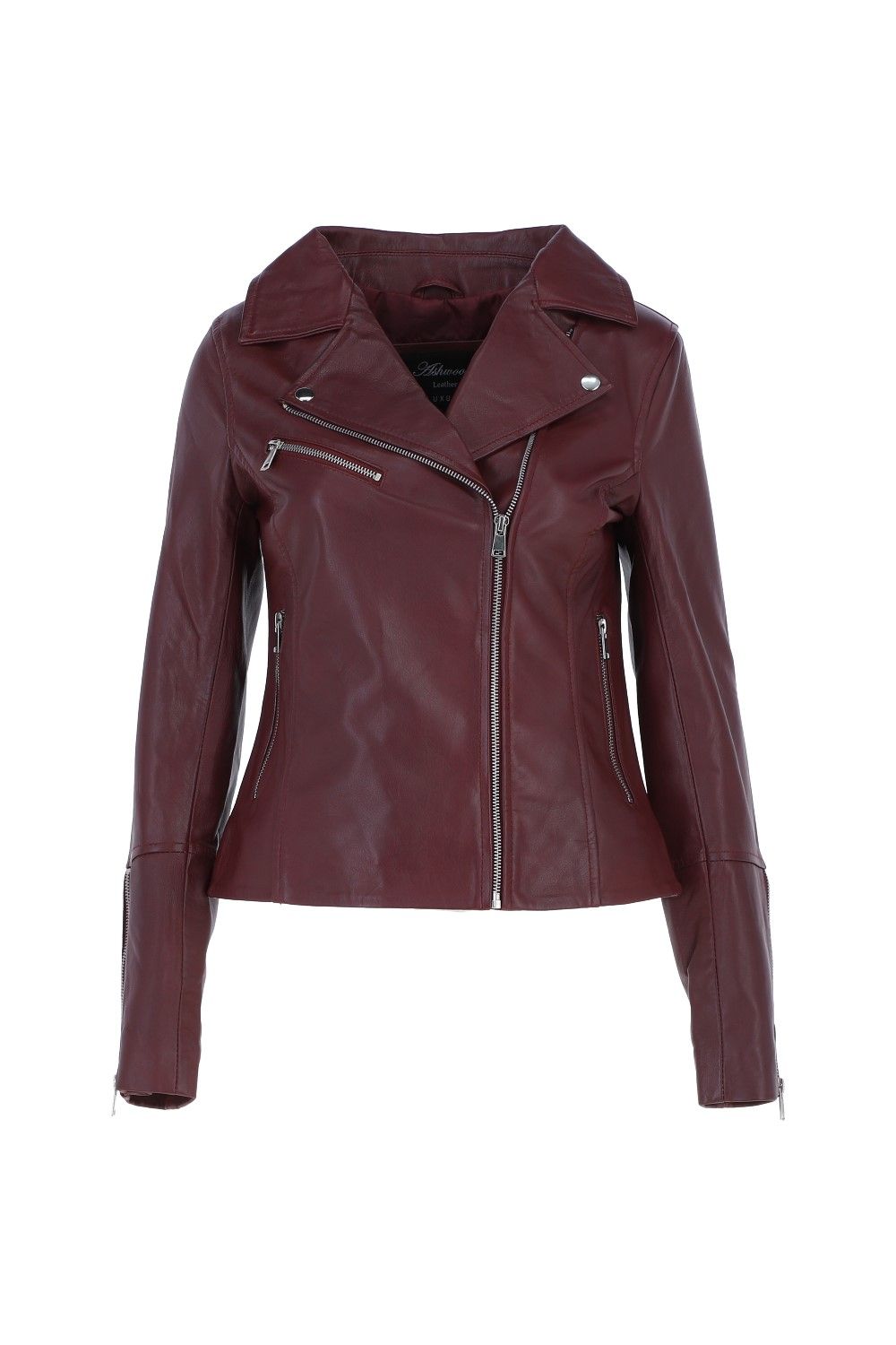 Ashwood Leather Giulia' Ladies Veg Tanned Leather Biker Jacket
