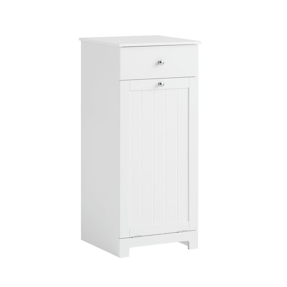 - Meuble bas de rangement effet bois blanc