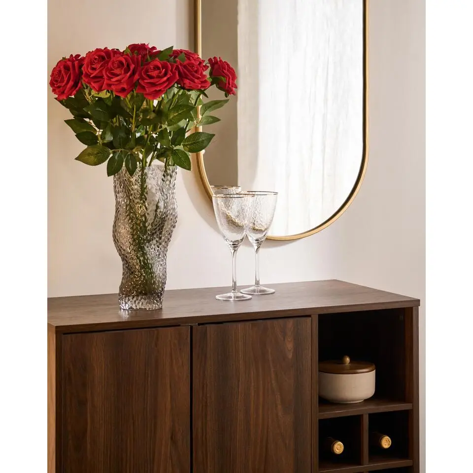 MAFRA - Kunstbloemenboeket - Rood - Polyester