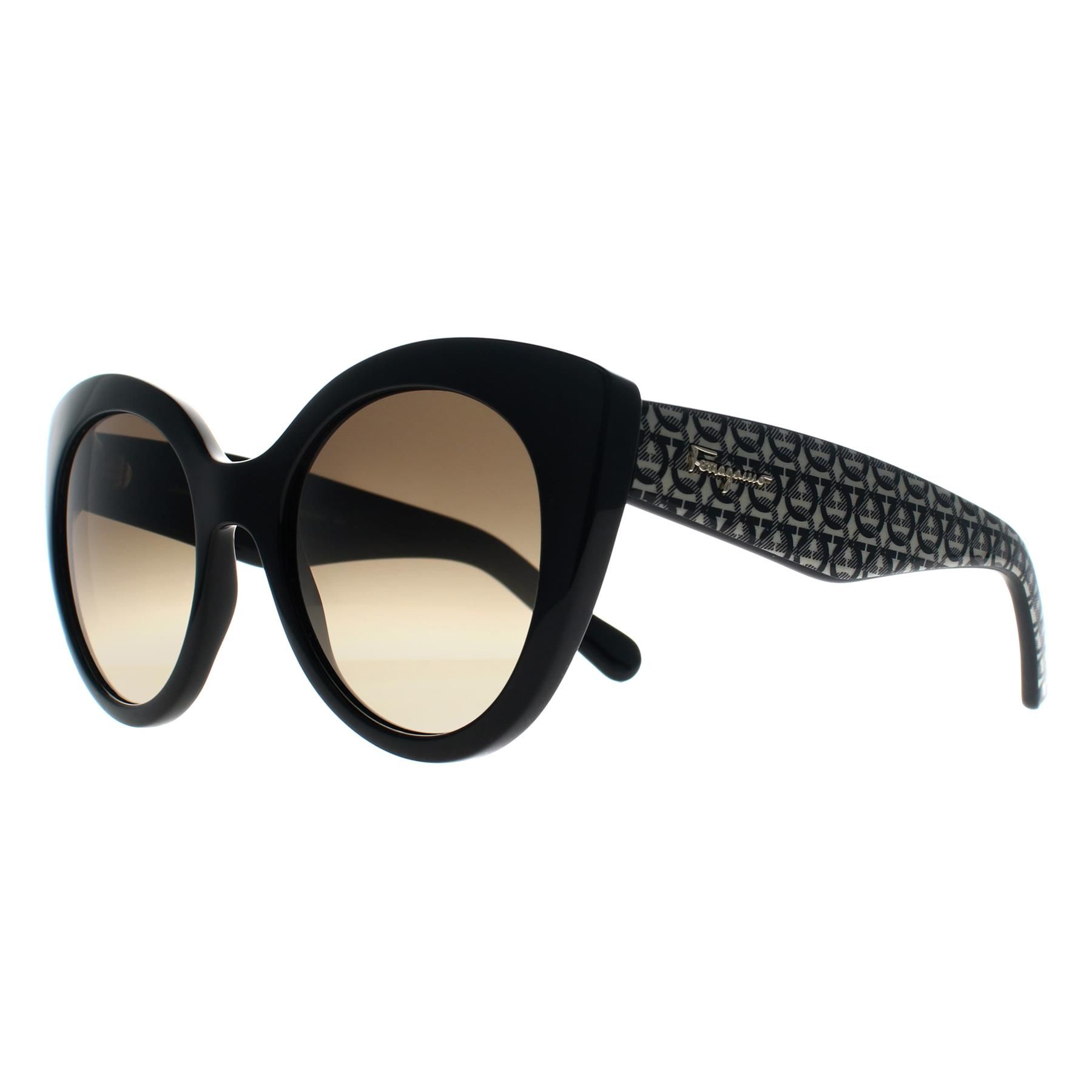 Salvatore Ferragamo Cat Eye Black Gancini Grey SF964S