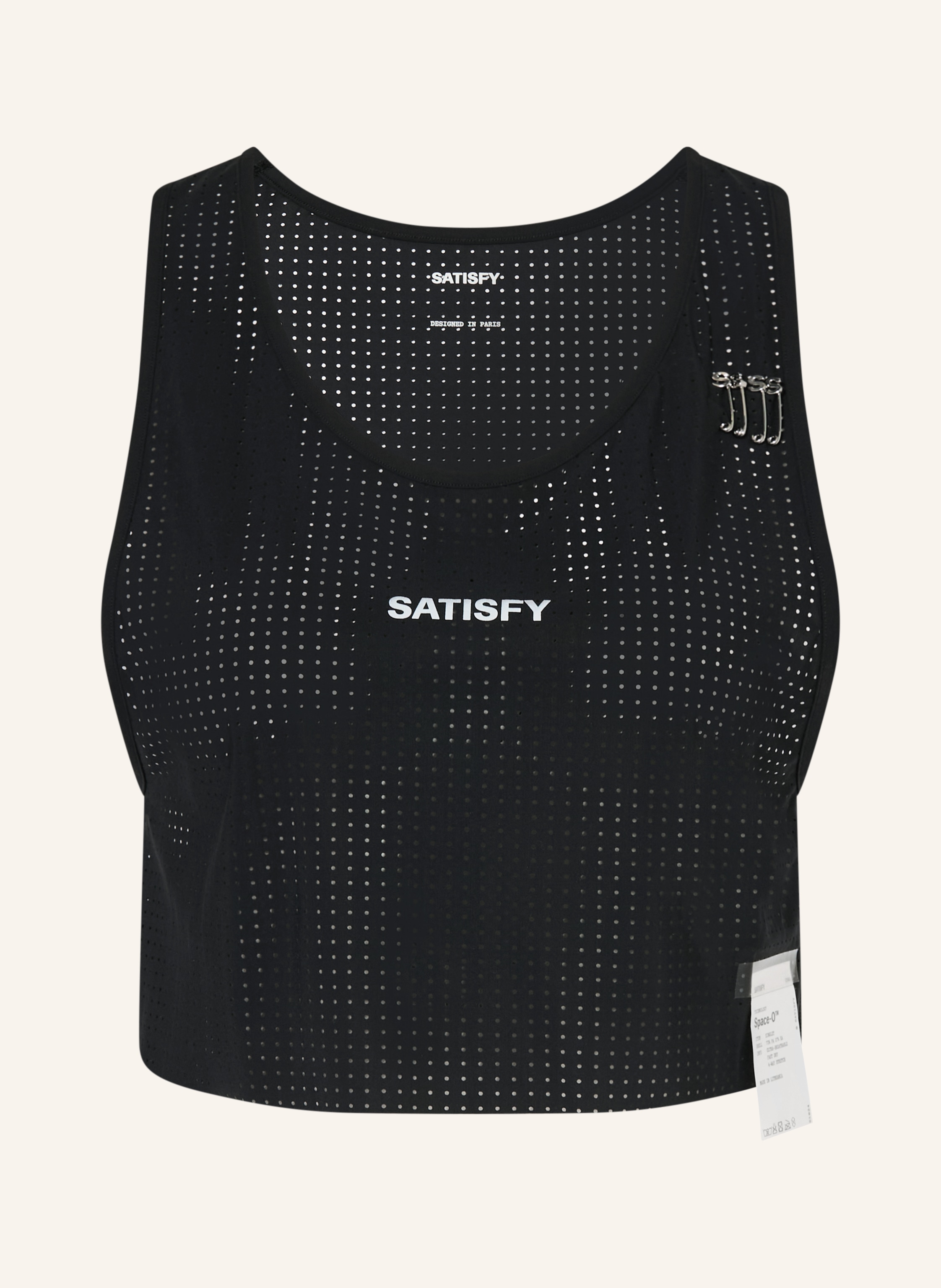 SATISFY Lauftop SPACE-O CROPPED