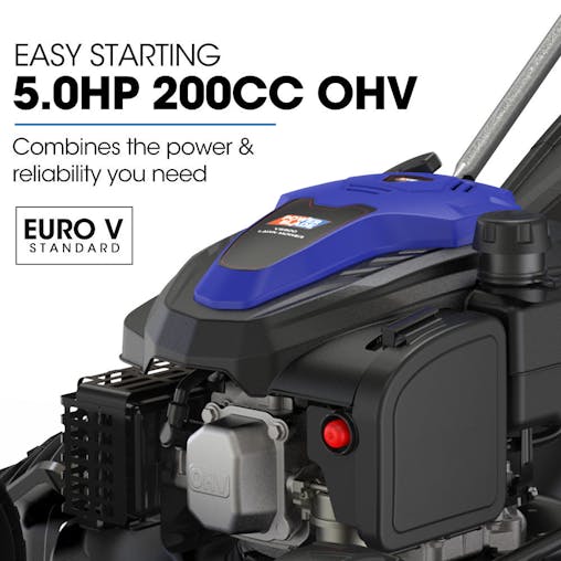 NNEMB 20' 200cc Self-Propelled Lawn Mower, 7 Height, Steel Deck, Deck Wash Port, OHV 4-Stroke Petrol - VS900