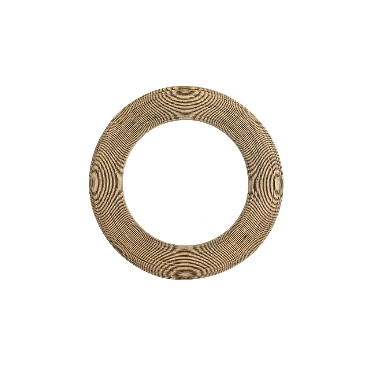 Light & Living - Piedre spiegel Ø71x4,5 cm - rotan bruin