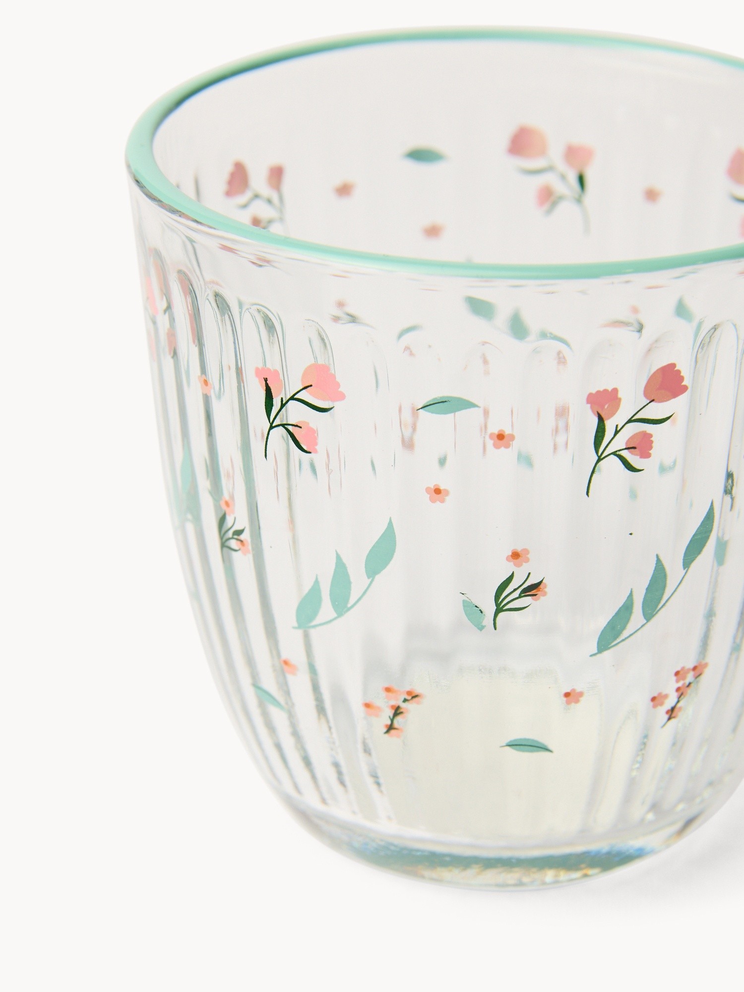 Bicchieri in vetro motivo roselline - Prezzo di lancio