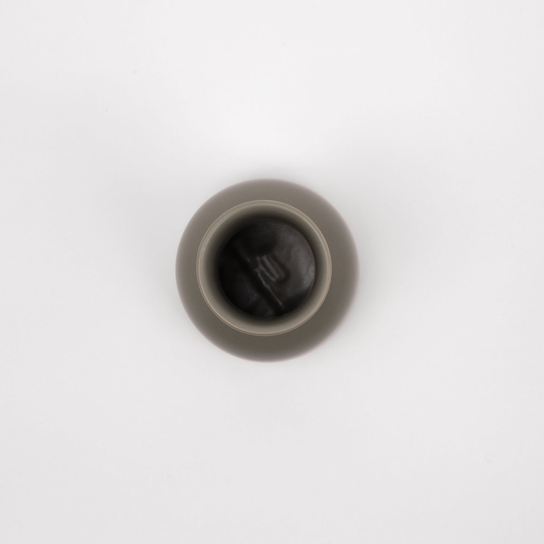 Smoke Green Ceramic Water Carafe - Rounded Bottle Silhouette