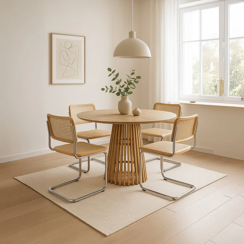 Cadeira Rattan Natural com Metal JAVA