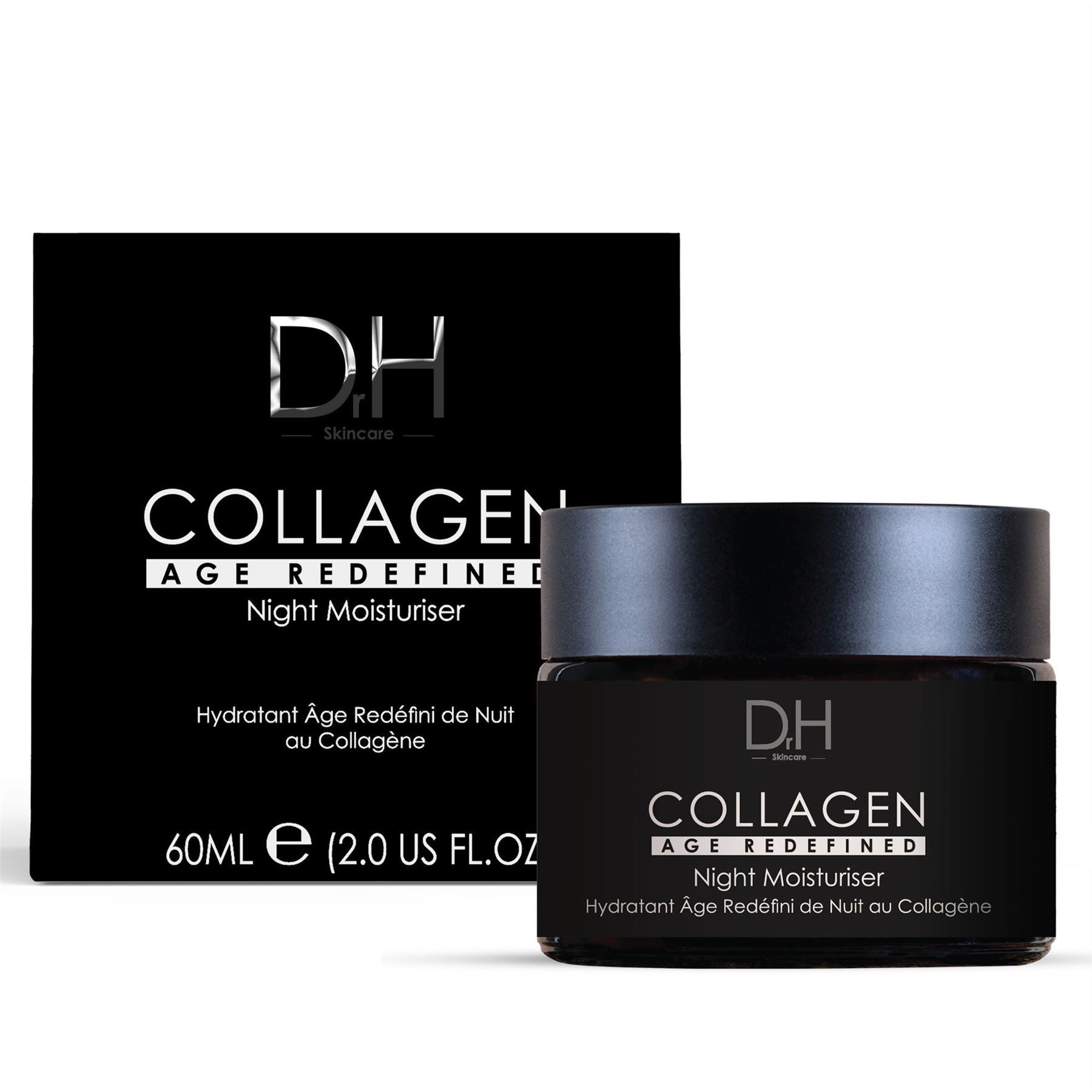 Dr H Collagen Anti-Ageing Night Moisturiser 60ml for Firmness and Elasticity
