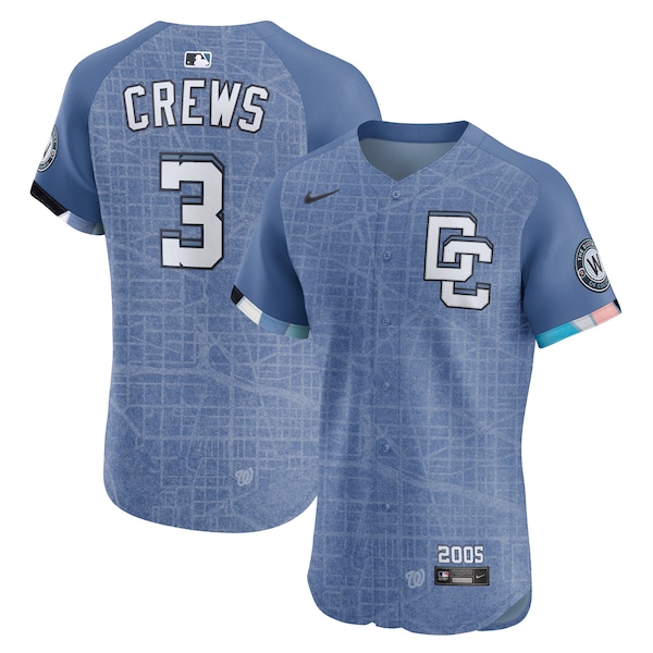 Dylan Crews Washington Nationals Nike 2025 City Connect Elite Player Jersey - Blue