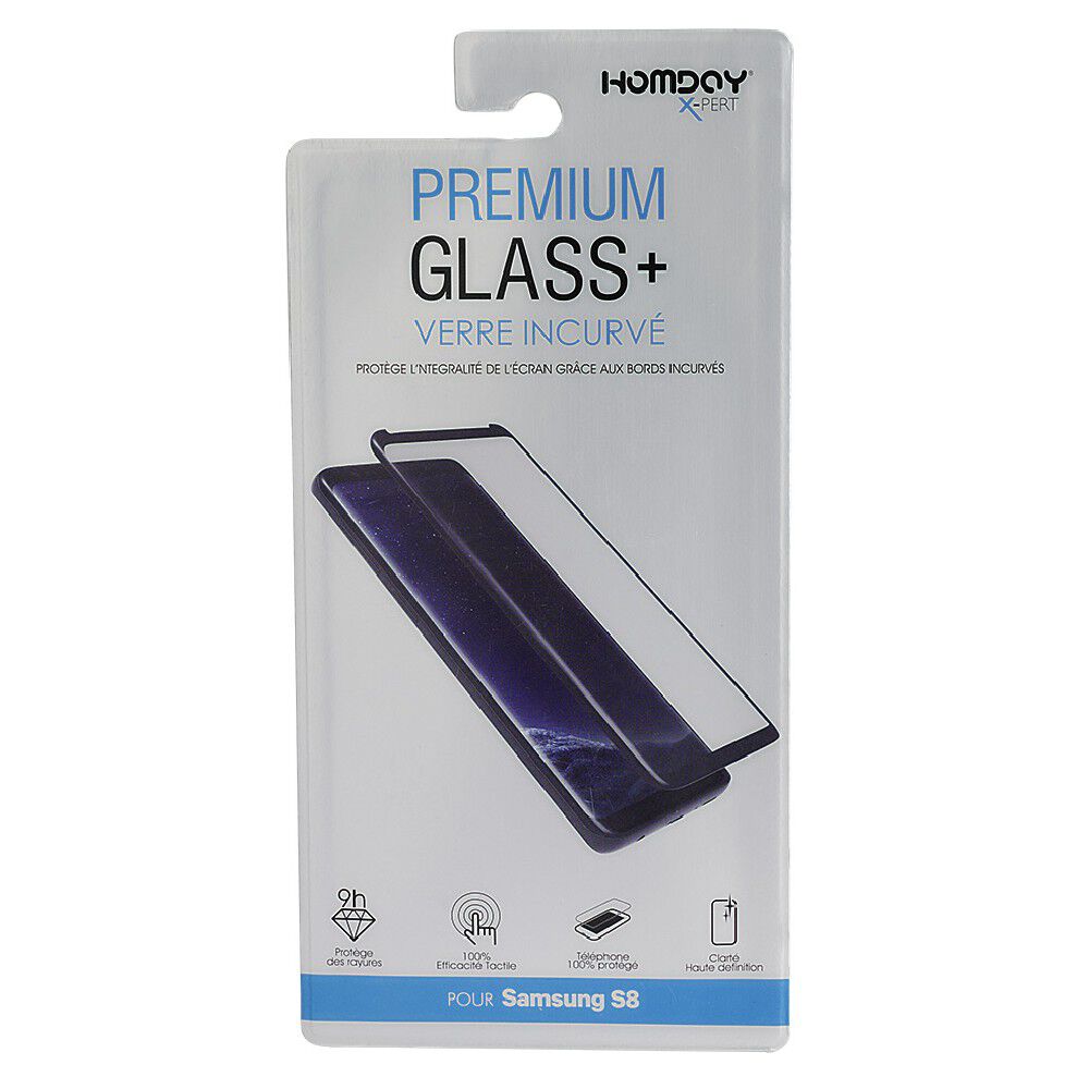 Verre trempé incurvé pour Samsung S8 transparent