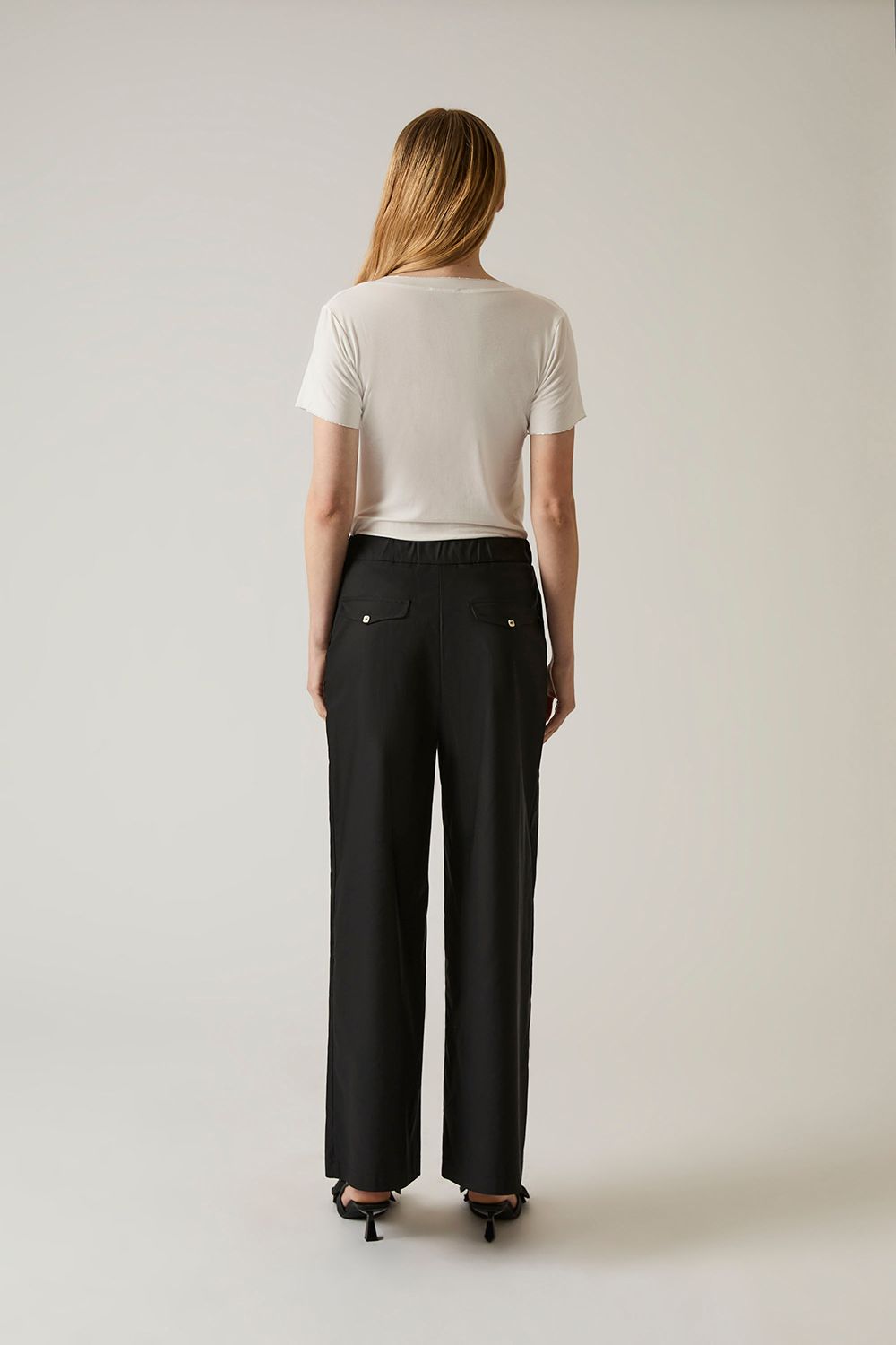 James Lakeland Cotton Black Trousers
