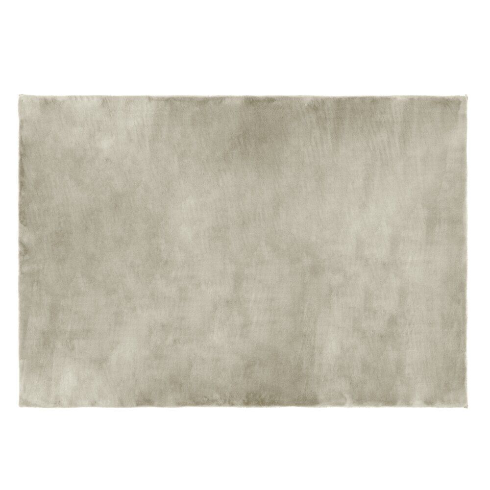 Tapis fausse fourrure gris taupe 100x150cm