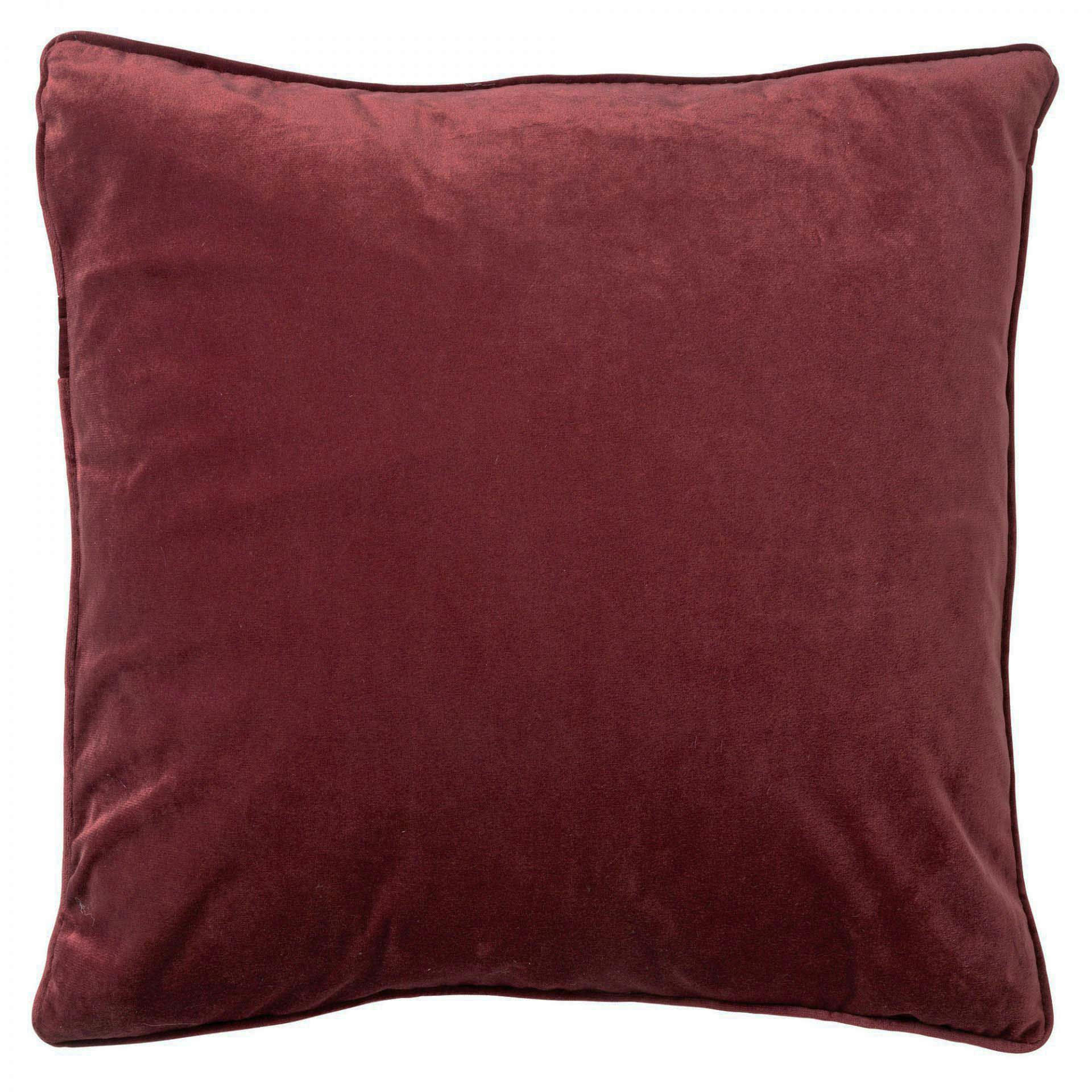 - Coussin - rouge en velours 45x45 cm uni