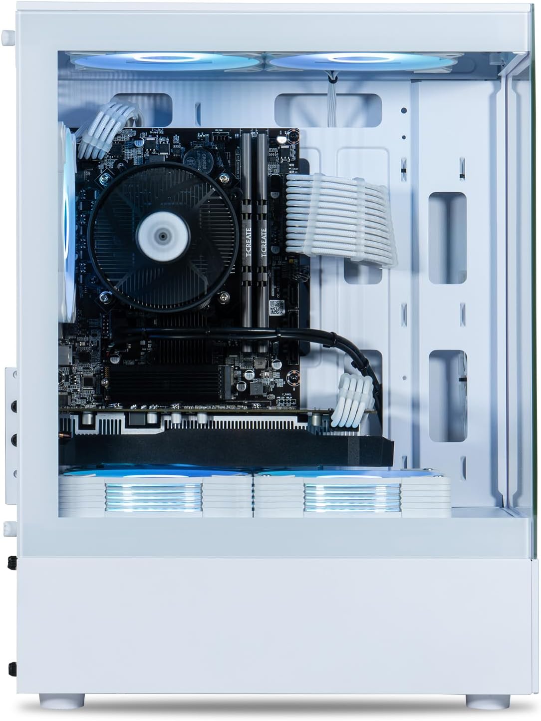 ViprTech Stryker 1.0 Gaming PC - AMD Ryzen 7 (4.1GHz Turbo)  RX 580 8GB  16GB DDR4  500GB SSD  700W PSU  WiFi BT USB-C  Win 11 Pro  RGB  Desktop Computer Prebuilt  White