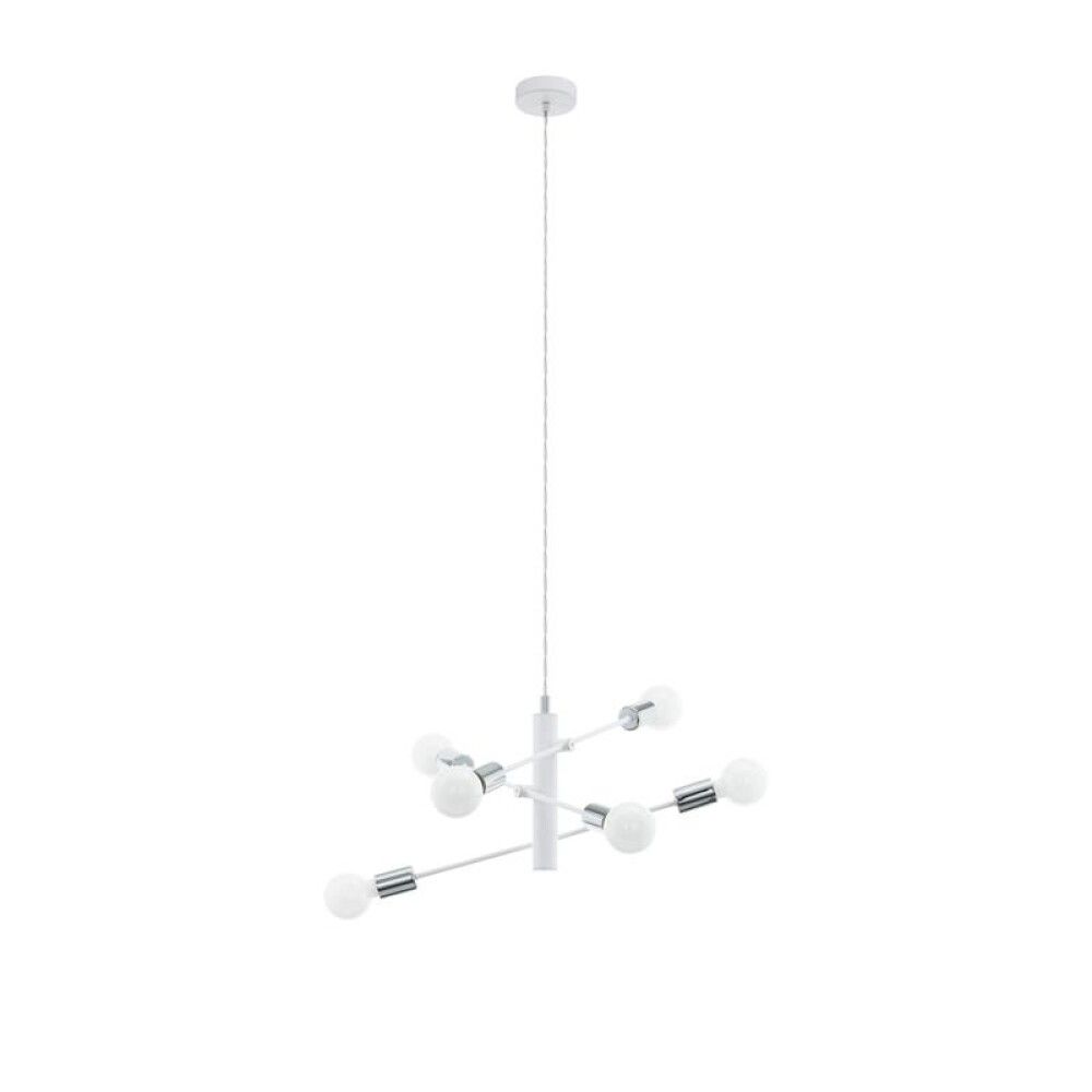 TAKLAMPE EGLO GRADOLI 6L HVIT/KROM