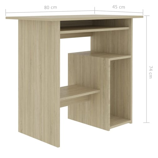 NNEVL Desk Sonoma Oak 80x45x74 cm Chipboard