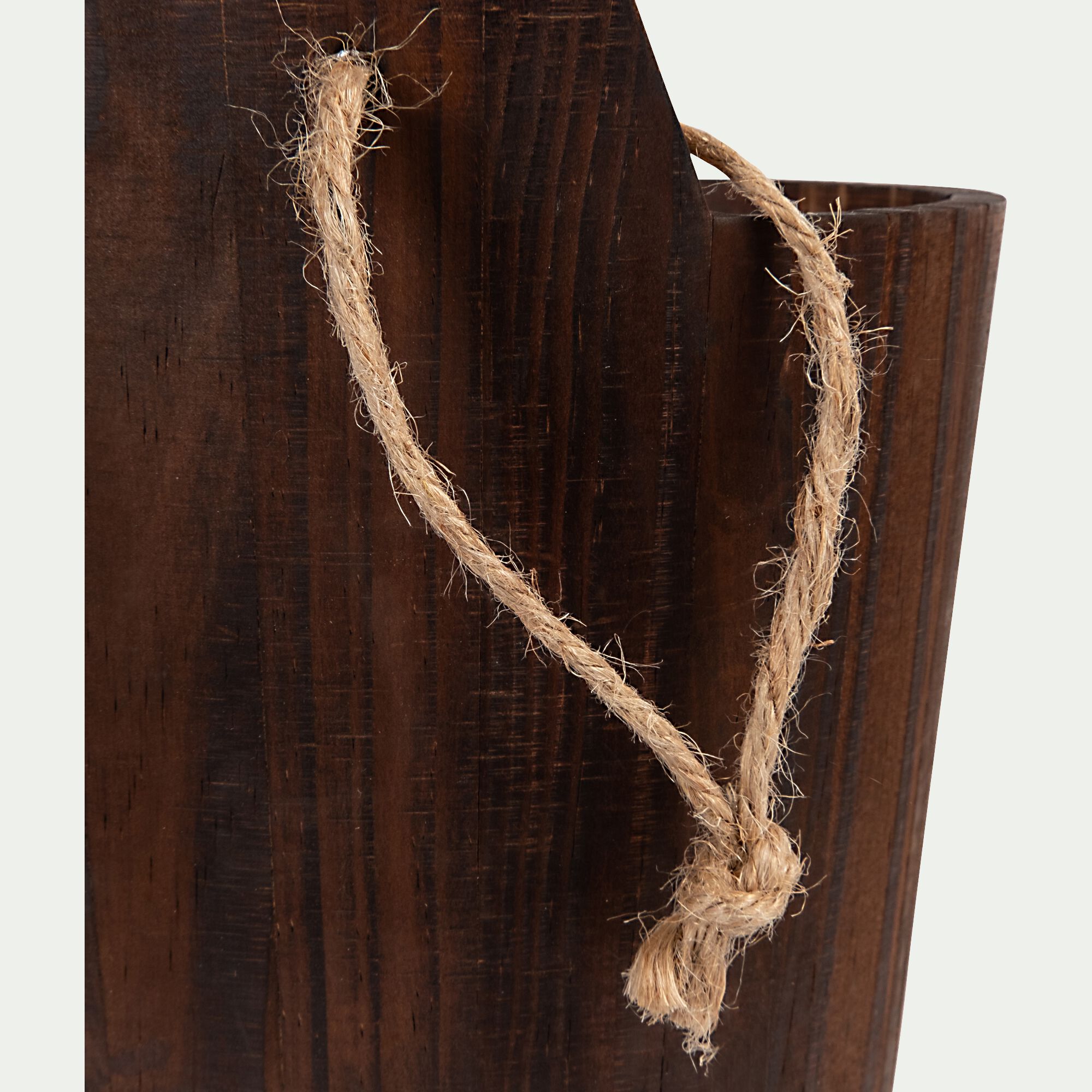 OSLO - Panier de rangement wenge en bois - marron