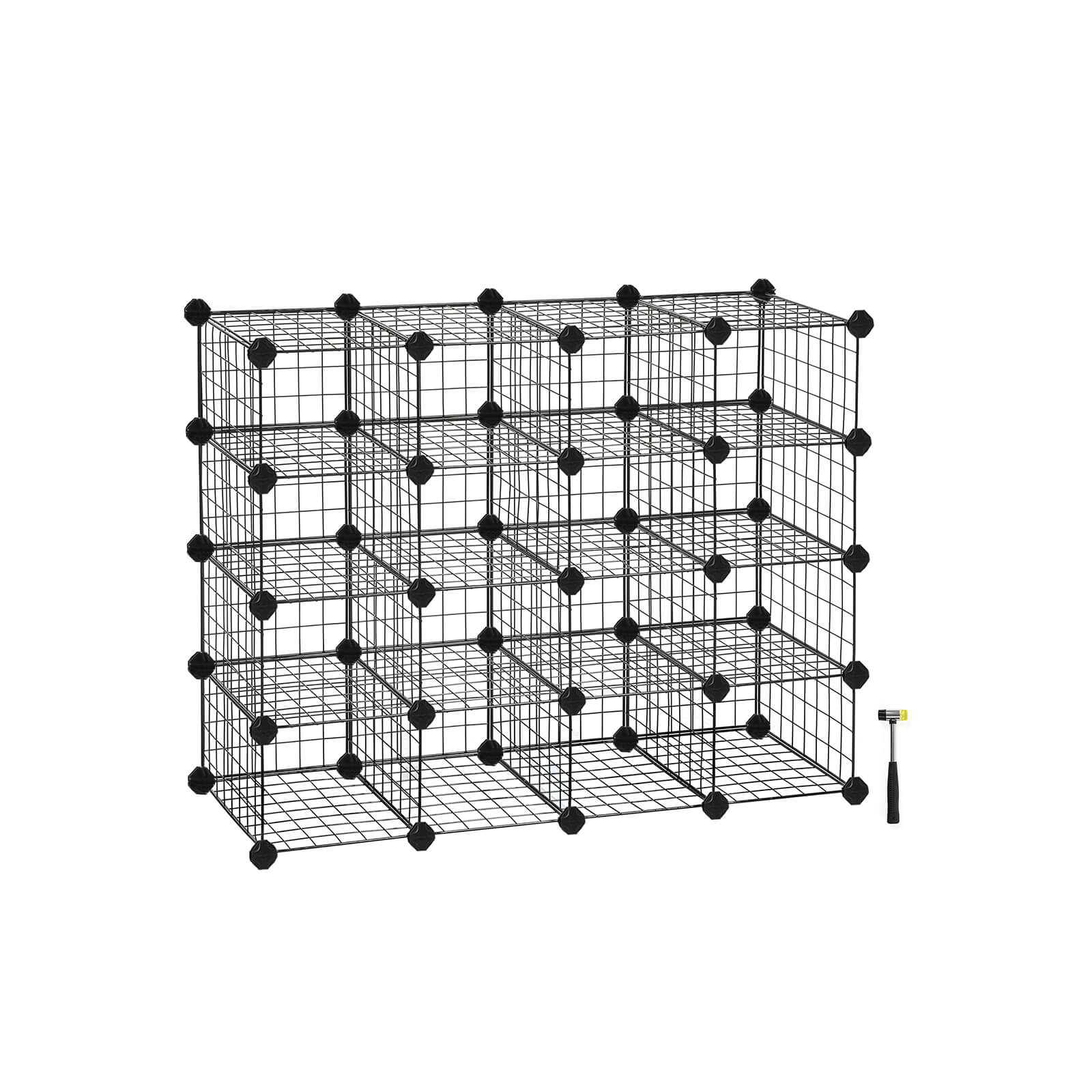Armoire de rangement en treillis métallique modulable