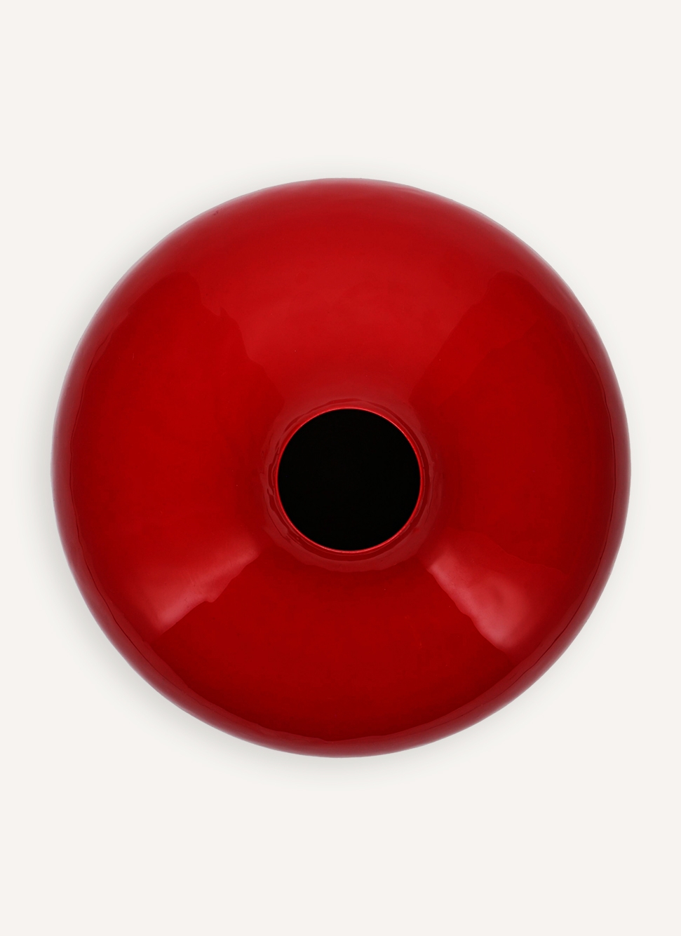 GRAND VASE EN MÉTAL COLORÉ FINITION ÉMAILLÉE TERRE