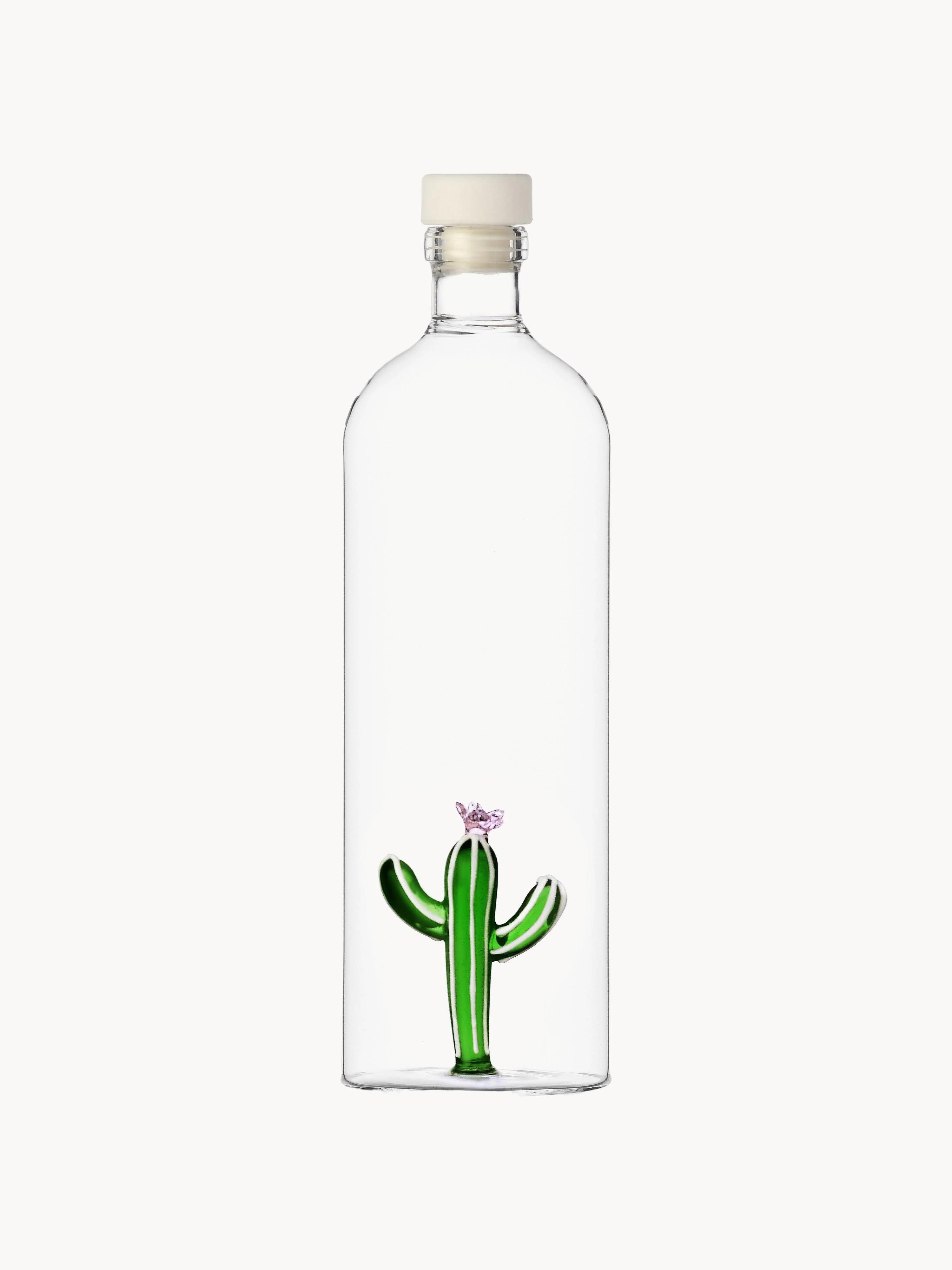 Handgefertigte Karaffe Cactus aus Borosilikatglas, 1.1 L