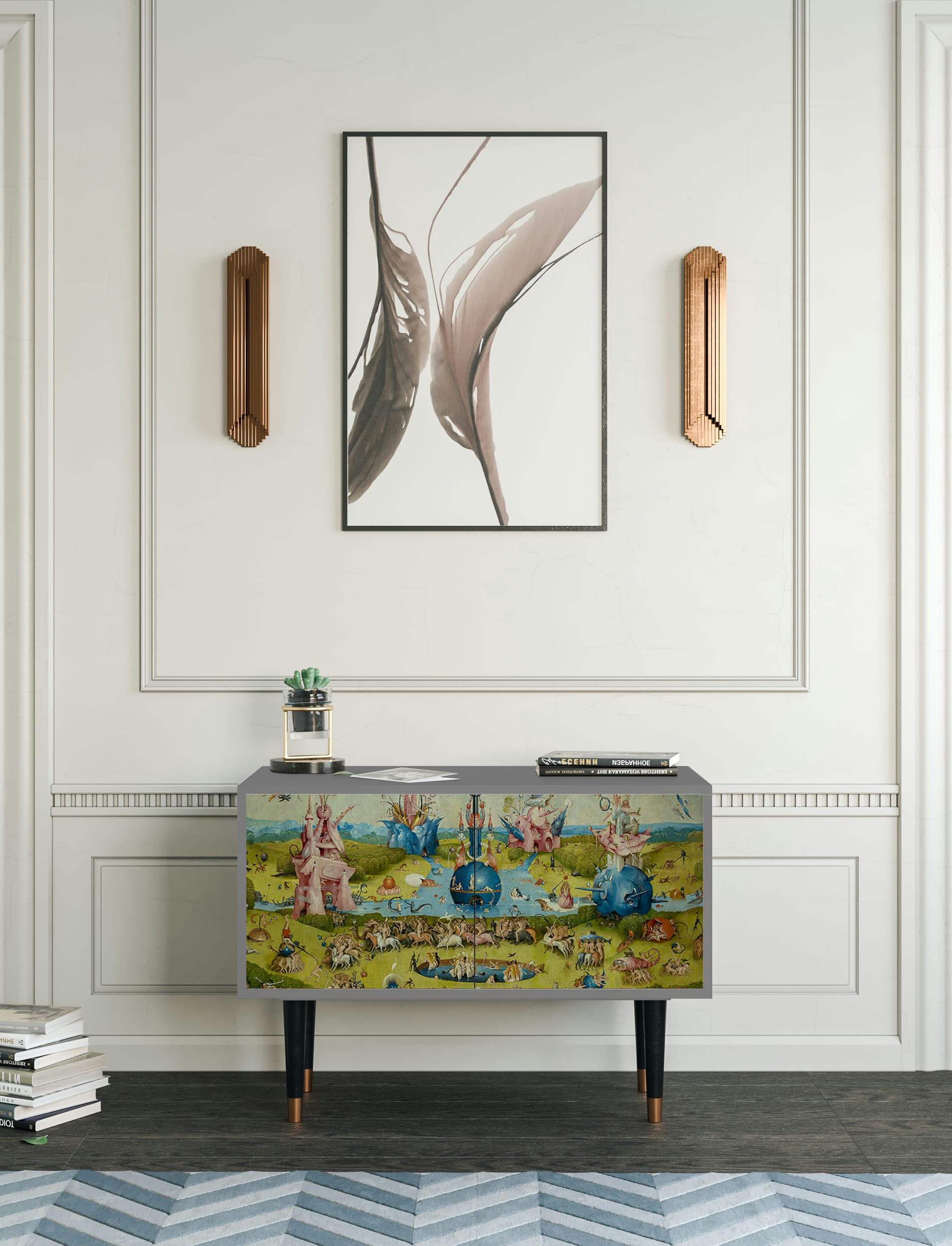 THE GARDEN BY HIERONYMUS BOSCH - Buffet bas  multicolore 2 portes L 94 cm