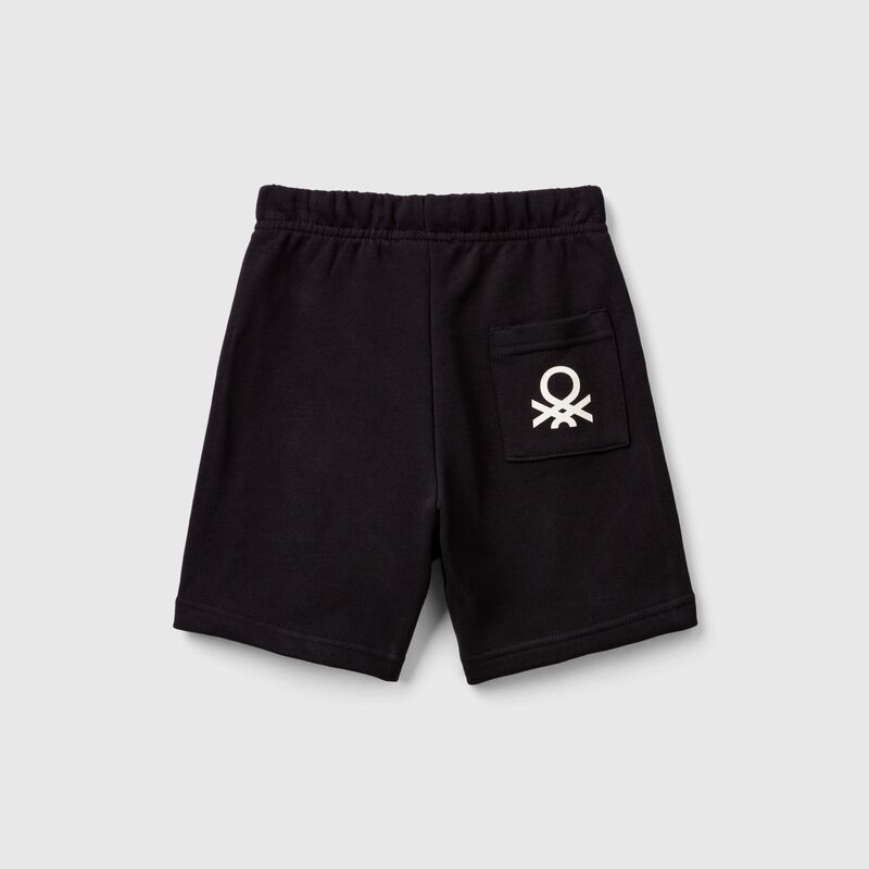 Bermuda shorts in pure cotton fleece