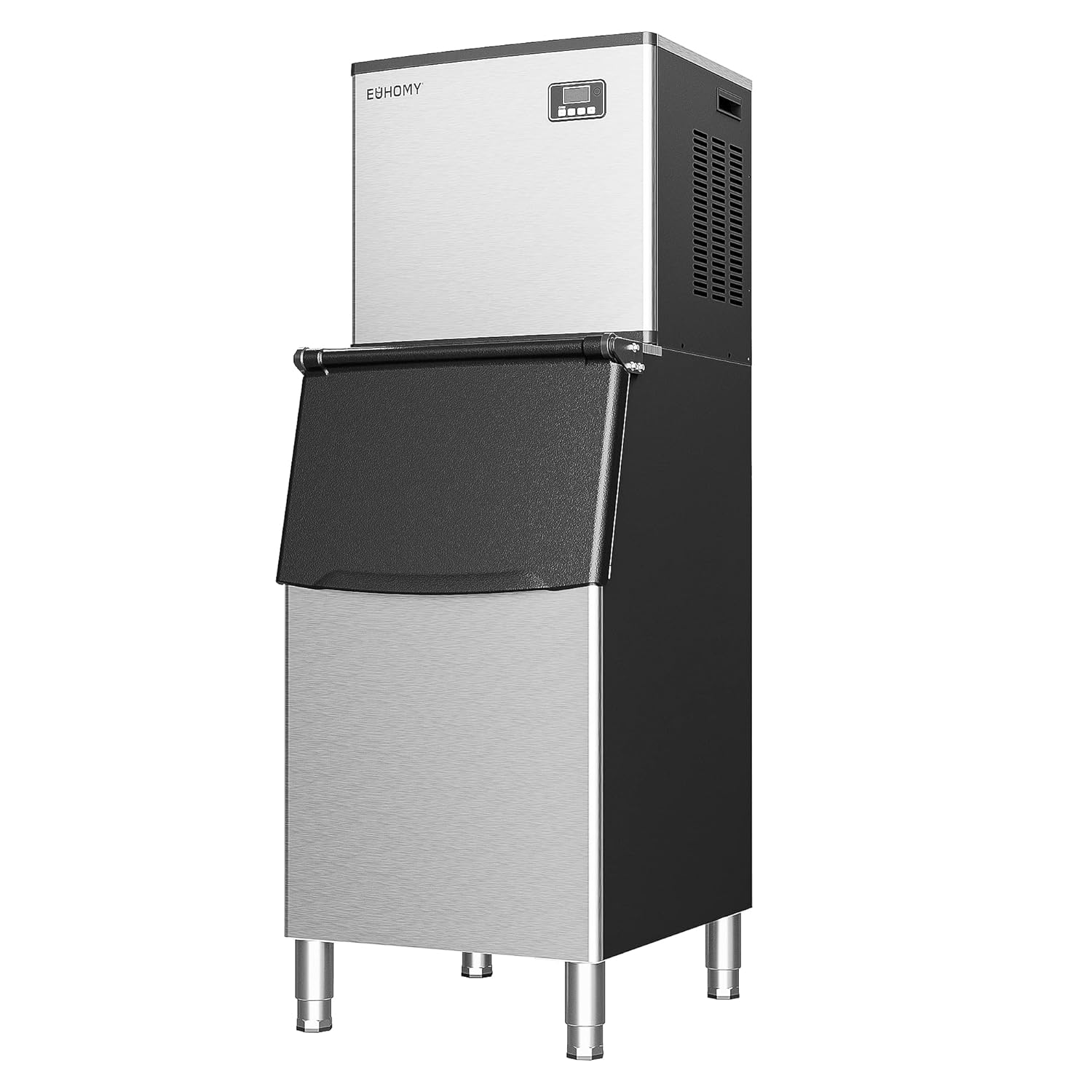 EUHOMY Commercial Ice Maker Machine 400Lbs/24H,ETL Approval, Industrial Ice Machine, 250Lbs Storage, Ice Ready in 11-20min, Stainless Steel Ice Maker for Bar/Cafe/Restaurant/Business