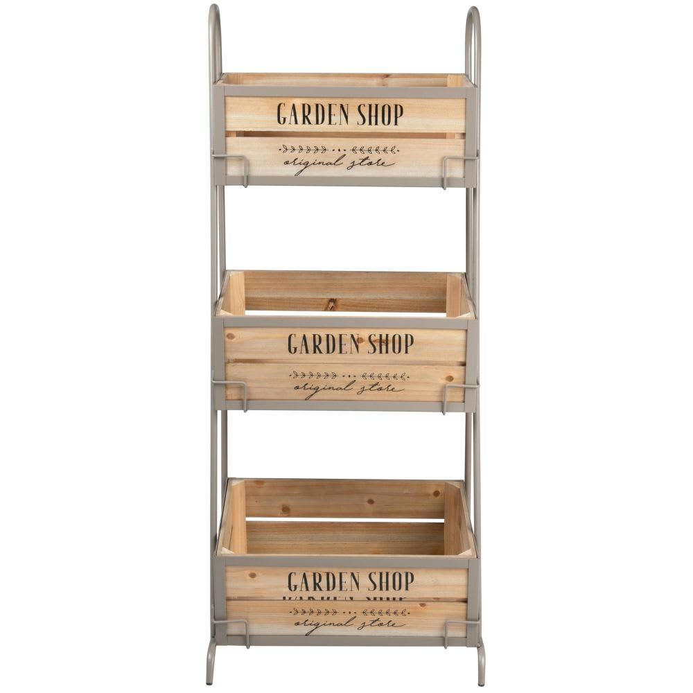 PERRY - Petit meuble de rangement 3 cagettes