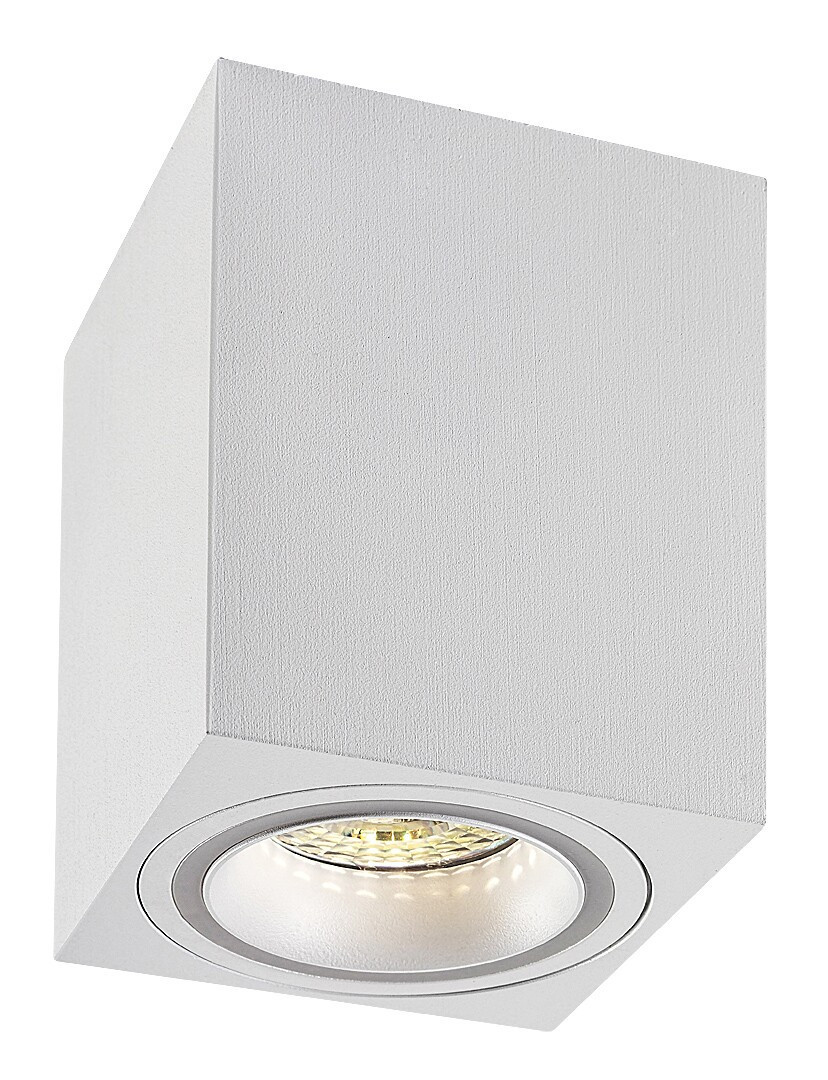 Spot kwadratowy biały KOBALD 1xGU10x25W wym:10x8x8cm IP20 Rabalux