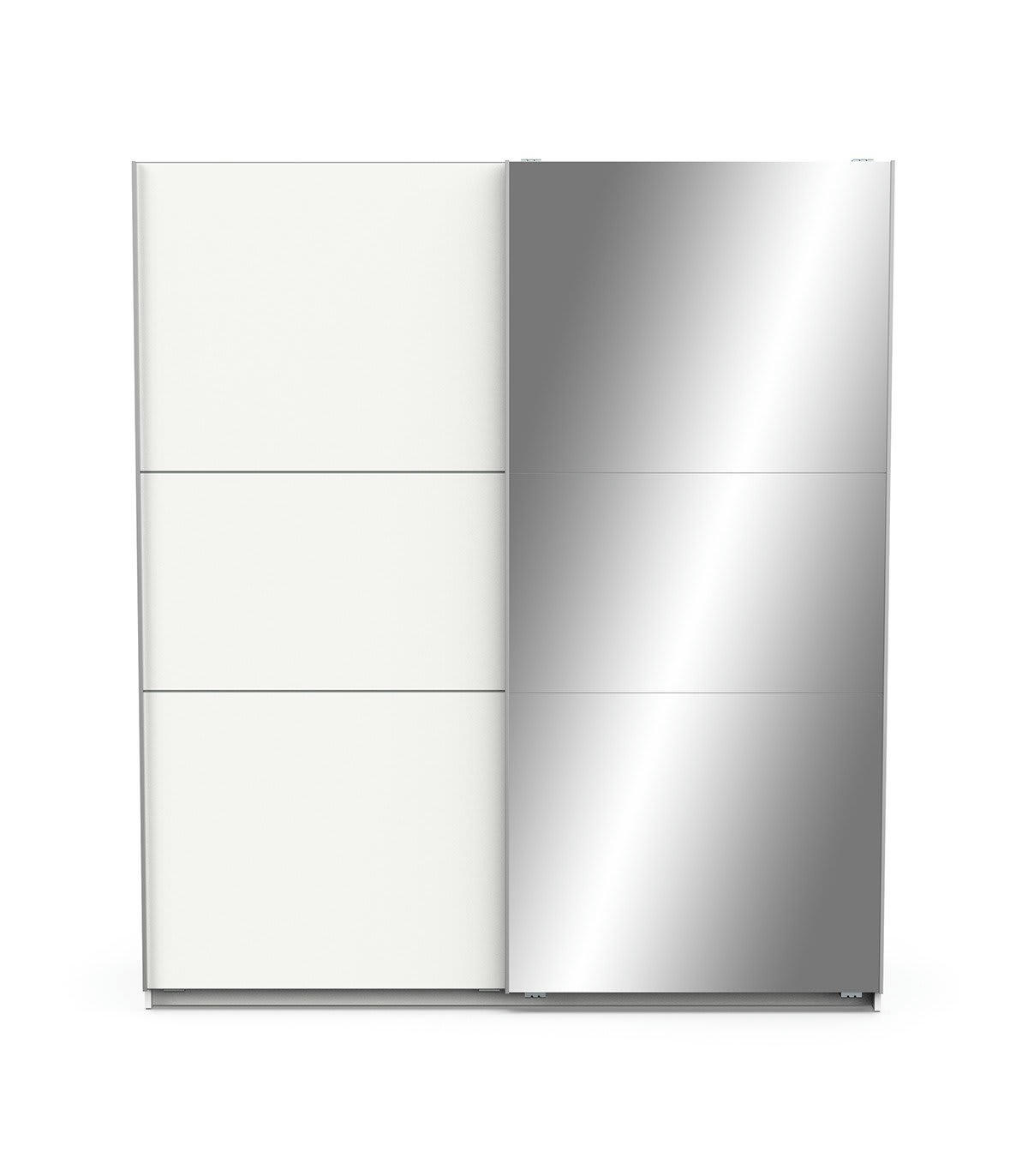 GHOST - Armoire 2 portes coulissantes et miroir - L178,1 cm