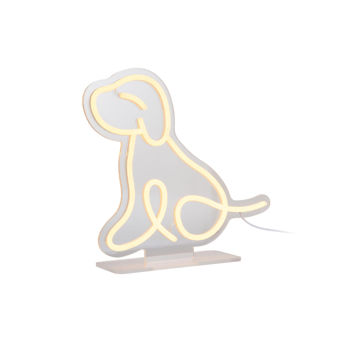 Leitmotiv tafellamp Sitting Dog - geel - 27.8x27.8x30cm