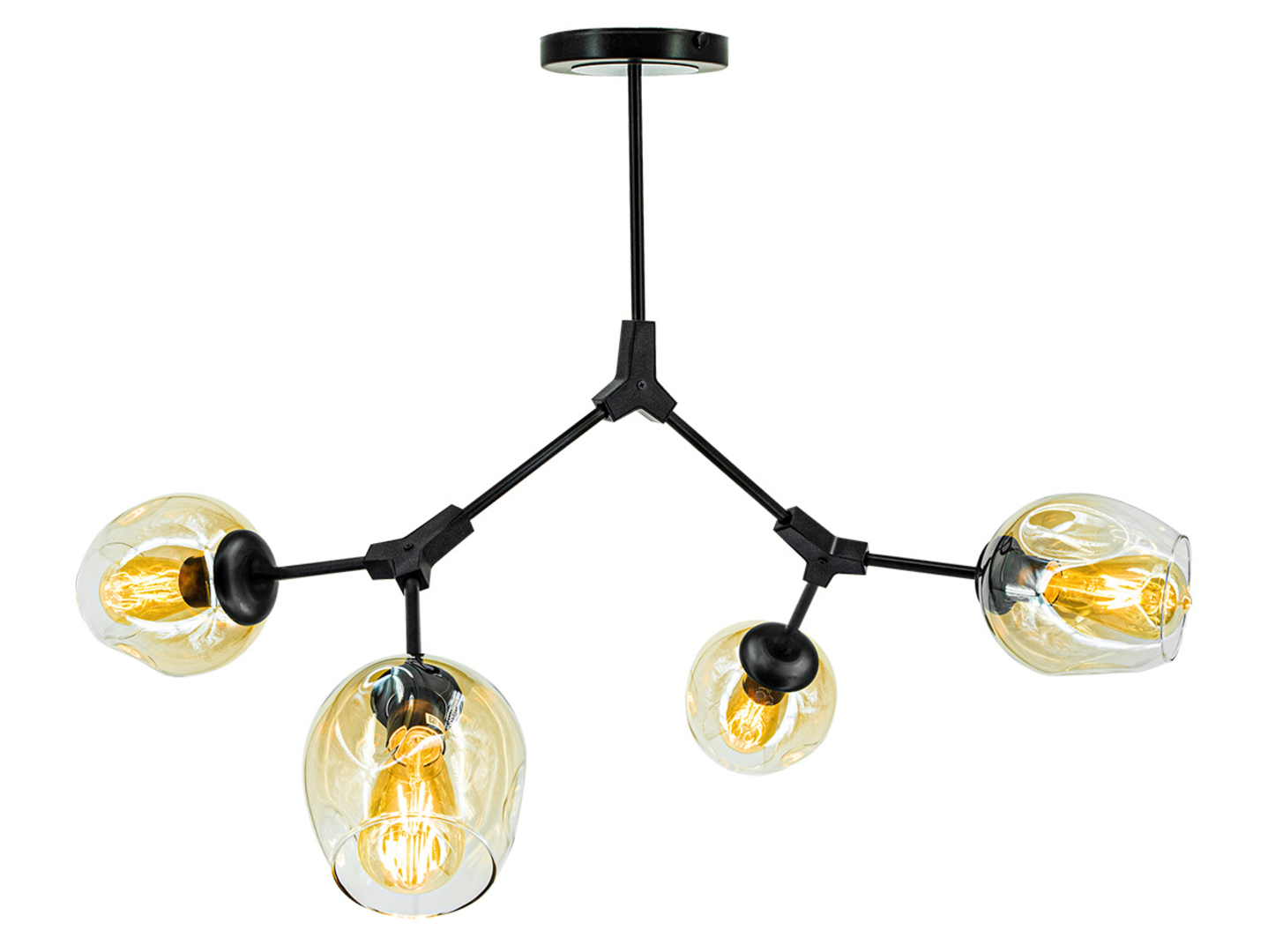 Lampa sufitowa Boston 4-punktowa metalowa czarna