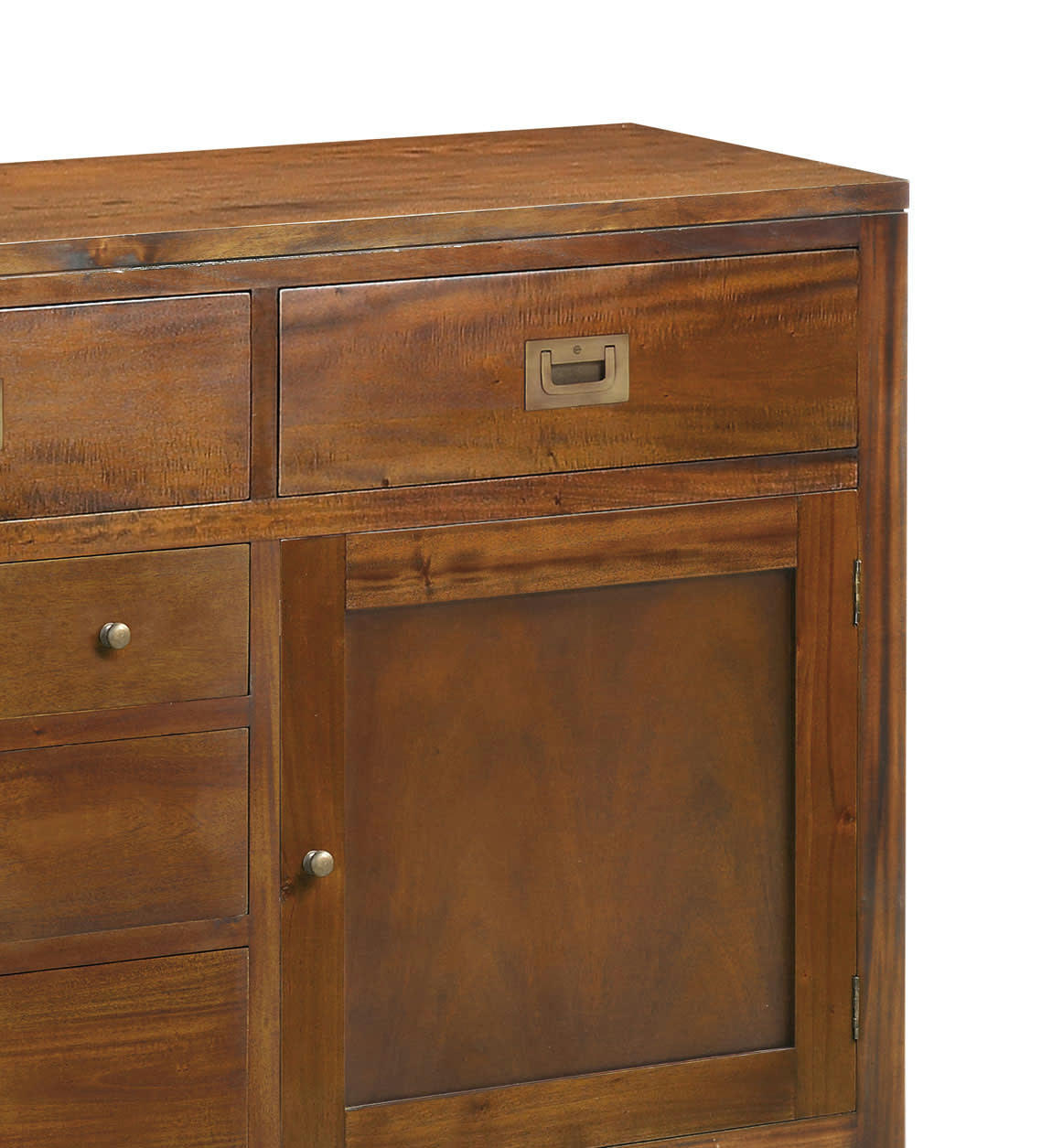 FLAMINGO - Buffet en bois d'acajou marron 7 tiroirs 170x85