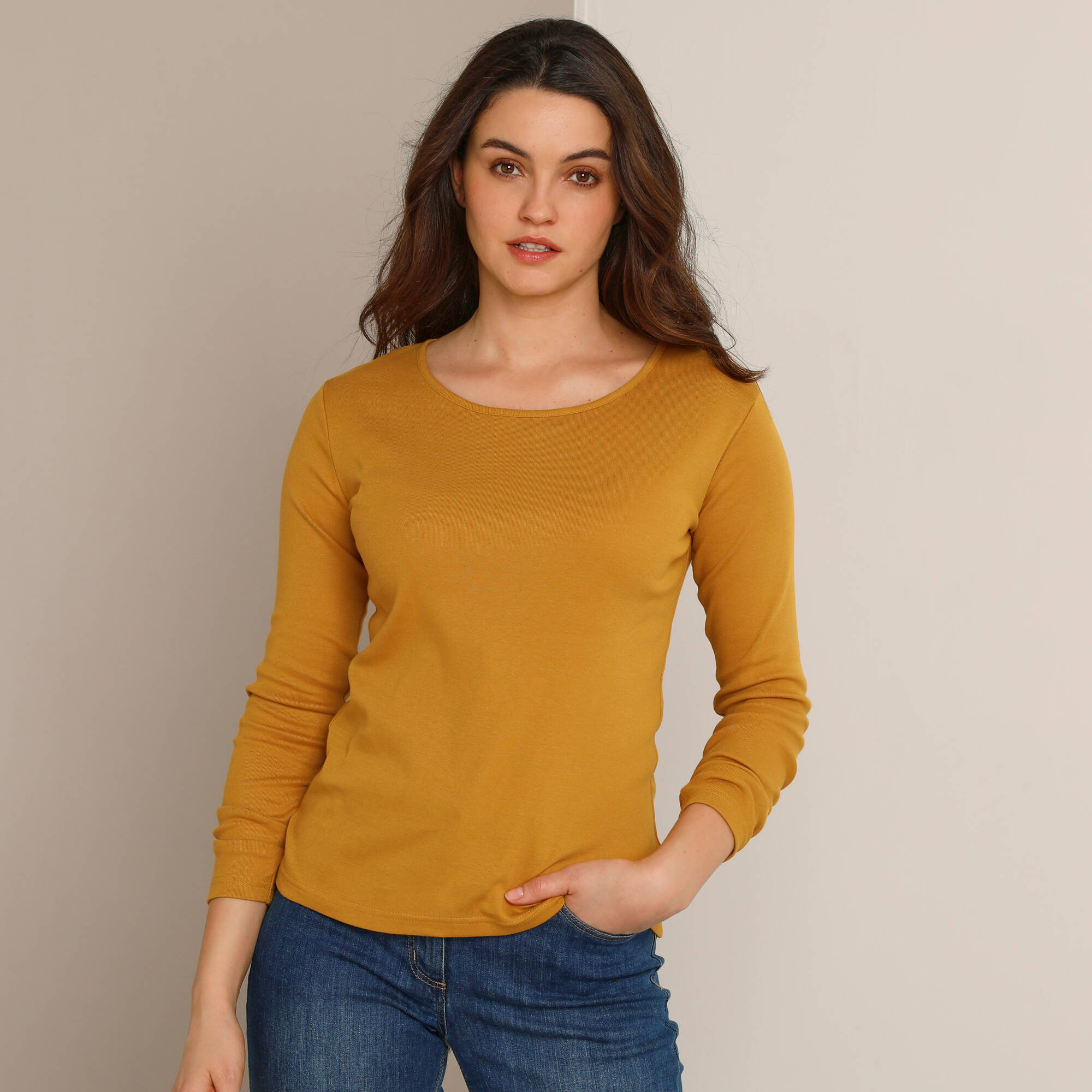 T-shirt manches longues, jersey en coton biologique(**)