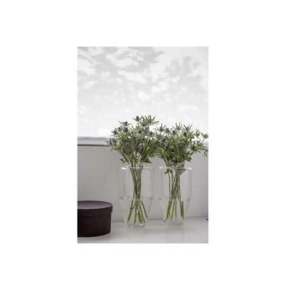 Bellatio design Vaas - hoog - transparant - glas - 15 l - 26 x 45 cm