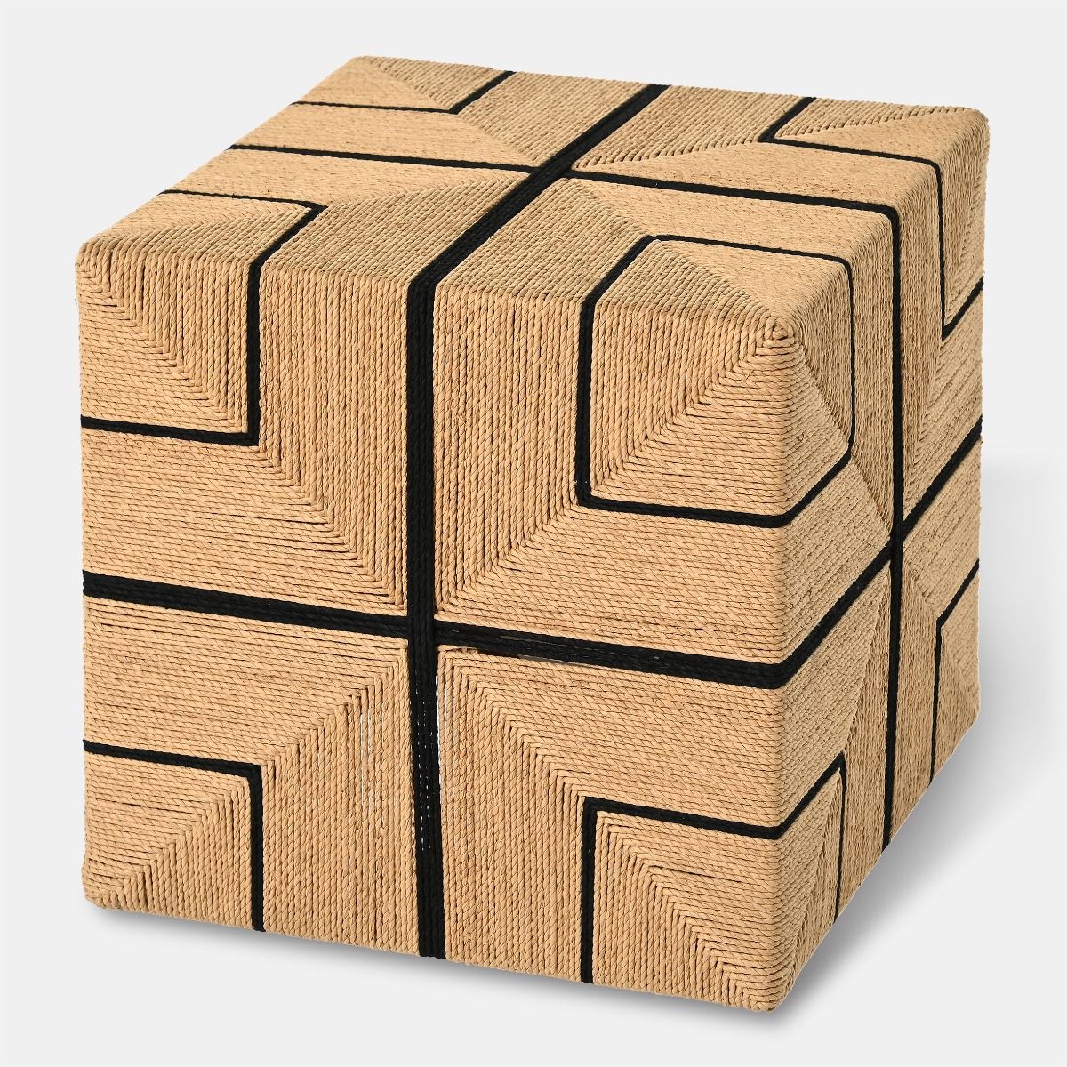 Puf Geo 40x40x40cm Czerń Natural